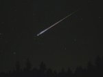 Meteor burning in Earth's atmosphere to become a shooting star
