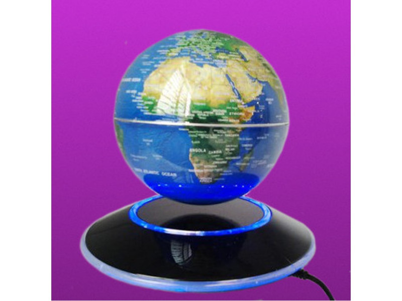 Magnets levitating an earth globe