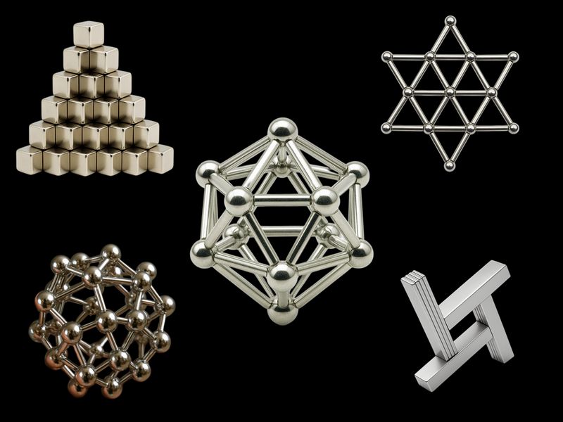 Using neodymium magnets to make various magnetic art sculptures