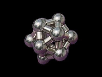 Small magnetic icosahedron art sculpture