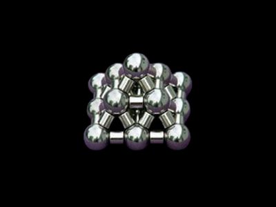 Small magnetic pyramid art sculpture