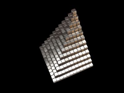 Block stairs art sculpture 1