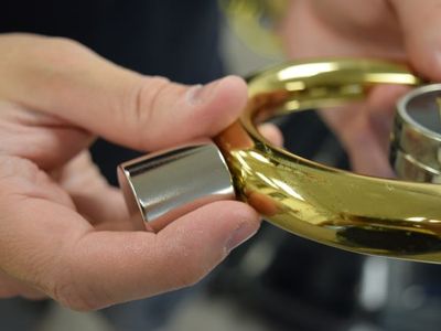 magnet removing dent from instrument