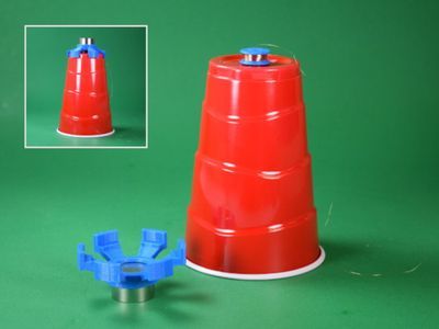 plastic cup as a mic