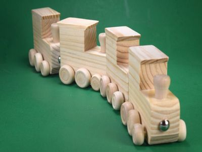 wooden magnetic train