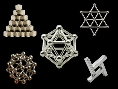 5 basic samples of magnetic art sculptures