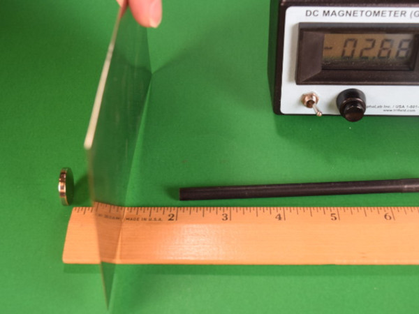 Measuring a piece of mumetal