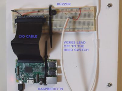 magnetic alarm system using raspberry pi