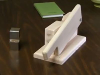 separating magnets with wooden tool