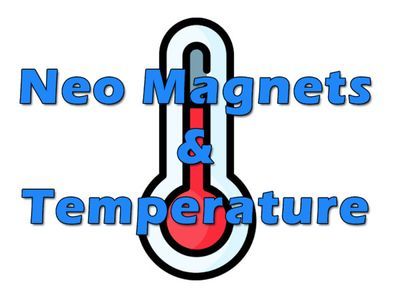 Showing a thermometer to represent the heat a neodymium magnet can take