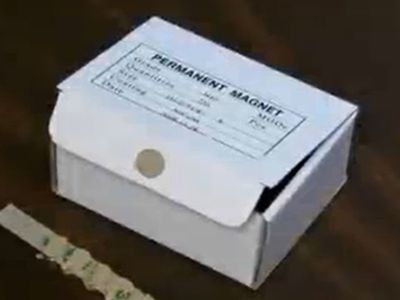 box using adhesive magnet closure