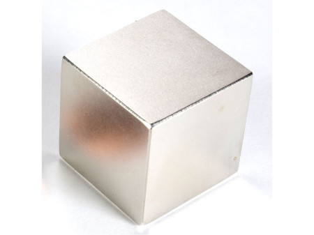 Large block neodymium magnet with standard nickel plating finish