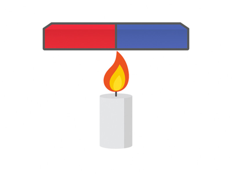 Heat lowering strength of a magnet