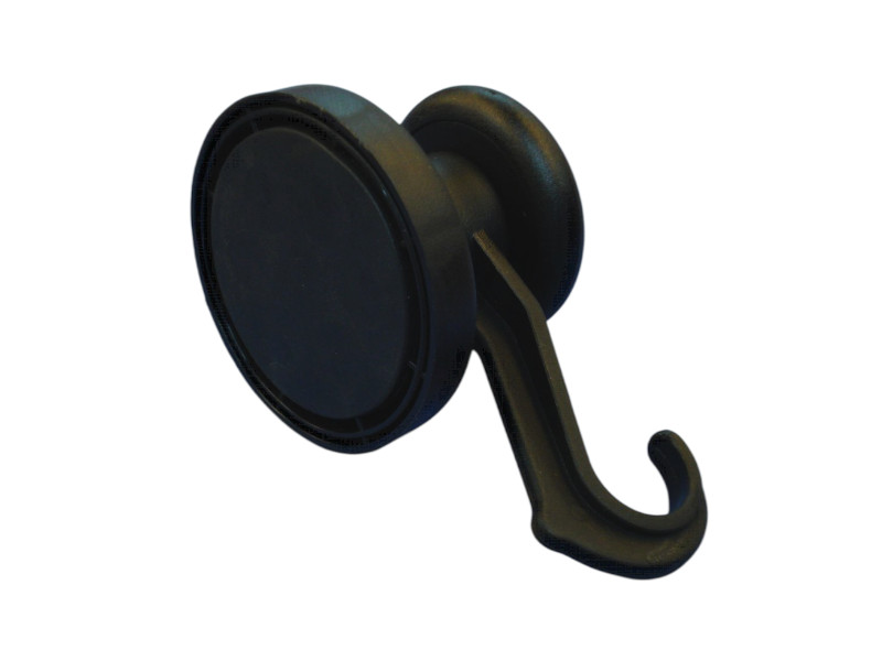 Rubber coated hook magnet with high-friction grip
