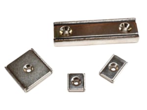 Neodymium channel rectangular magnets with holes