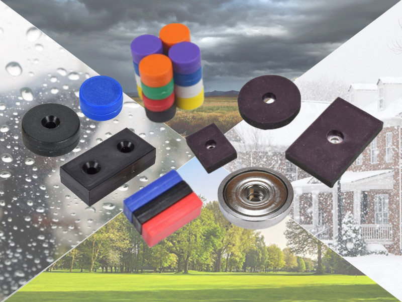 Powerful plastic, rubber, and stainless steel magnets being used in all weather