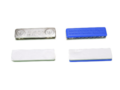 Magnetic badge holders to hold badges, id, nametag to shirt