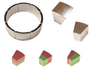 Neodymium arc segment magnets
