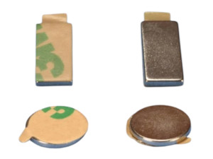 Adhesive magnet magnetic closures