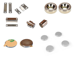 Adhesive, sewing and other magnetic closures