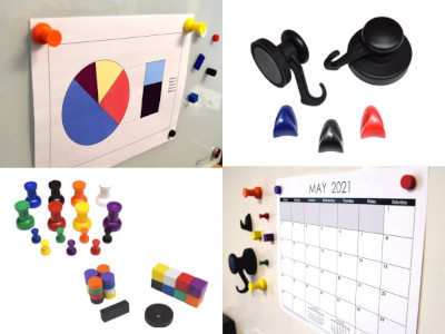 Dry erase board magnets