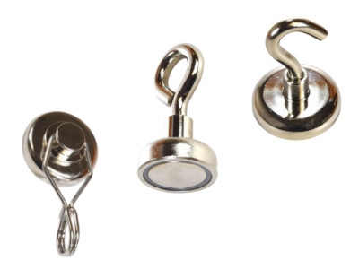 Neodymium hanging magnets with different hook attachments