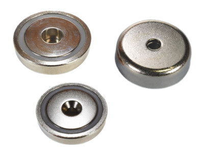 Neodymium pot magnets with stainless steel cup