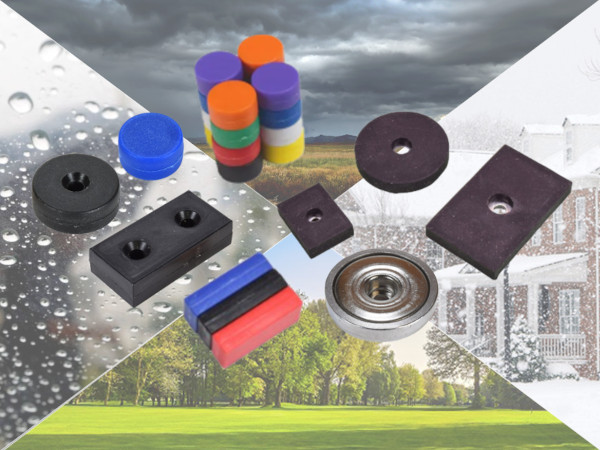 Powerful plastic, rubber, and stainless steel magnets being used in all weather