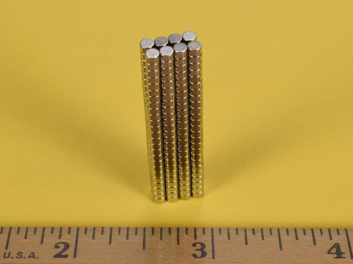 1/10 x 1/16 Inch Neodymium Rare Earth Disc Magnet N42 (10 Pack