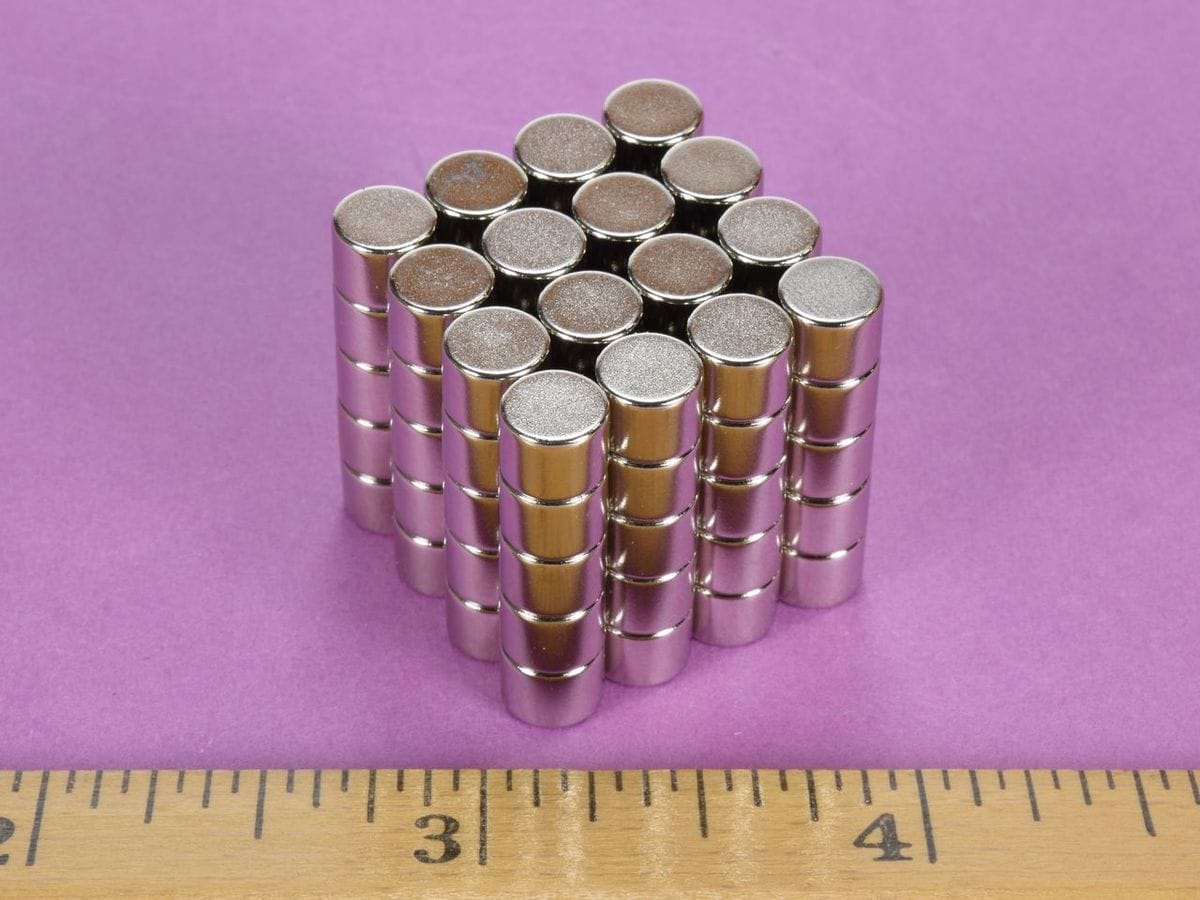 1/4 x 3/16 Inch Neodymium Rare Earth Disc Magnet N52 - d43-n52
