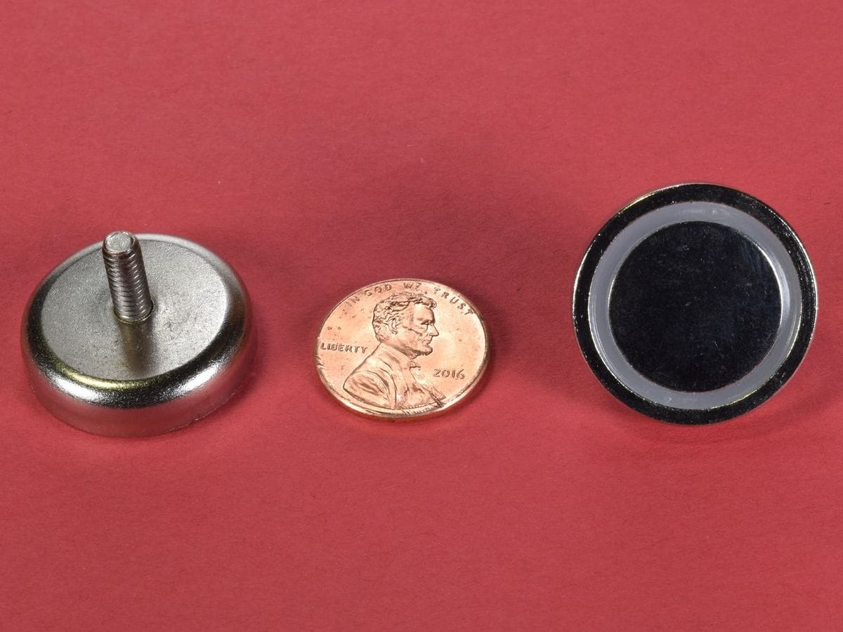 1 x 1/4 Inch Neodymium Rare Earth Male Stud Pot Magnet N42 (#8