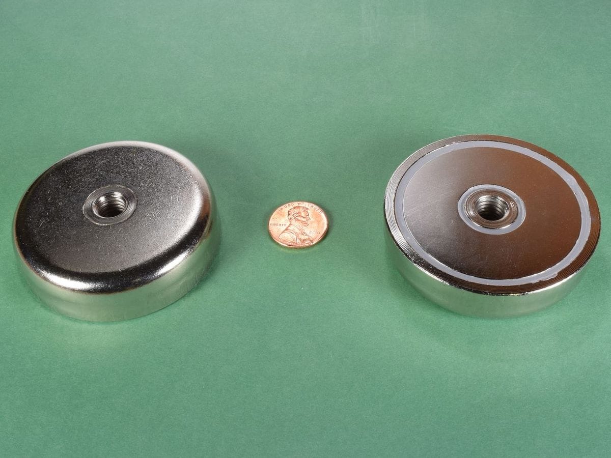 2 1/2 x 5/8 Inch Neodymium Rare Earth Internal Thread Pot Magnet