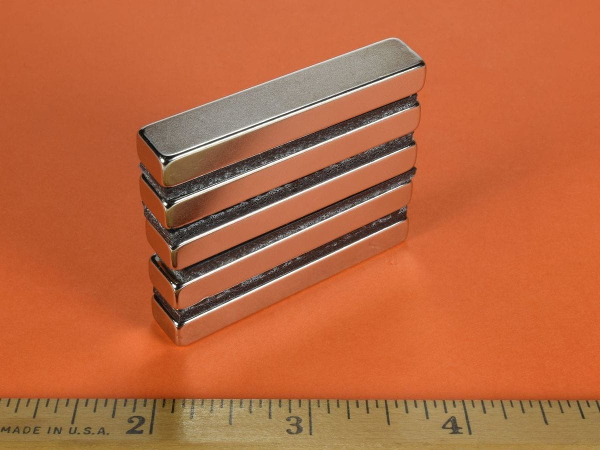 Beam Magnet 2個入り 日本製 2 x 3/8 x 1/4 Inch Neodymium Rare Earth Bar Magnet N42 - by064