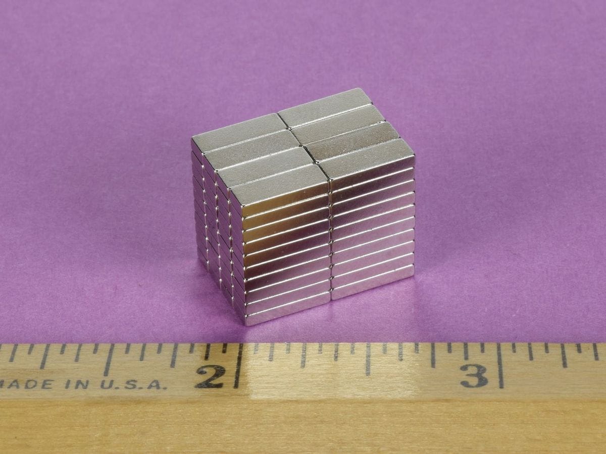 3/8 x 1/8 x 1/16 Inch Neodymium Rare Earth Bar Magnet N42 - b621