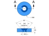 1-2-x-0-136-x-1-8-inch-neodymium-rare-earth-countersunk-ring-magnet-n42-no-4-screw-pn-r822cs-n--2