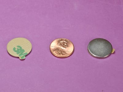 3-4-x-1-16-inch-neodymium-rare-earth-3m-adhesive-backed-disc-craft-magnet-n42-10-pair-pack-pn-dc1ad-p