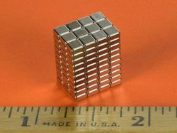 b221 - 1/8 x 1/8 x 1/16 Inch Neodymium Rare Earth Block Magnet N42 10 Pack-2