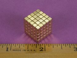 b222g-n52 - 1/8 x 1/8 x 1/8 Inch Neodymium Rare Earth Cube Magnet N52 -2