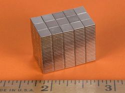 b3301 - 3/16 x 3/16 x 1/32 Inch Neodymium Rare Earth Block Magnet N42 -2