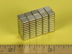 b331 - 3/16 x 3/16 x 1/16 Inch Neodymium Rare Earth Block Magnet N42 -2
