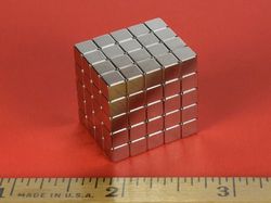 b333 - 3/16 x 3/16 x 3/16 Inch Neodymium Rare Earth Cube Magnet N42 -2