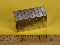 b421sh - 1/4 x 1/8 x 1/16 Inch Neodymium Rare Earth High Temp Block Magnet N42SH -2