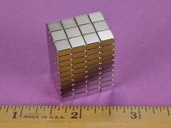 b442-n52 - 1/4 x 1/4 x 1/8 Inch Neodymium Rare Earth Block Magnet N52 -2