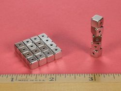 b444-1 - 1/4 x 1/4 x 1/4 Inch Neodymium Rare Earth Cube Magnet N42 -2