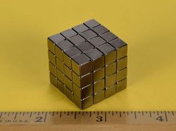 b444b - 1/4 x 1/4 x 1/4 Inch Neodymium Rare Earth Cube Magnet N42 -2