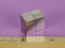 b621 - 3/8 x 1/8 x 1/16 Inch Neodymium Rare Earth Bar Magnet N42 -2