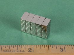 b631-n52 - 3/8 x 3/16 x 1/16 Inch Neodymium Rare Earth Bar Magnet N52 -2