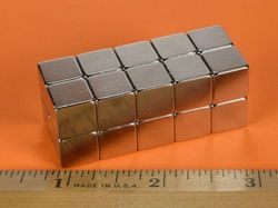 b777 - 7/16 x 7/16 x 7/16 Inch Neodymium Rare Earth Cube Magnet N42 -2
