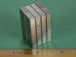 b841 - 1/2 x 1/4 x 1/16 Inch Neodymium Rare Earth Bar Magnet N42 -2