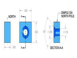 b848cs - 1/2 x 1/4 x 1/2 Inch Neodymium Rare Earth Countersunk Block Magnet N42 -2